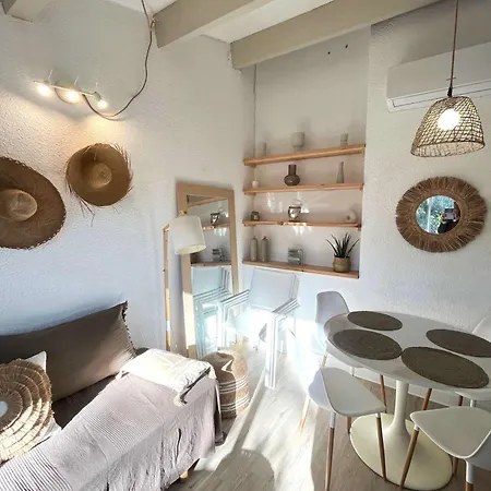 Mitoyenne T2 Climatisée Avec Piscine Et Parking, Vue Pinède - Fr-1-607-237 Agde
